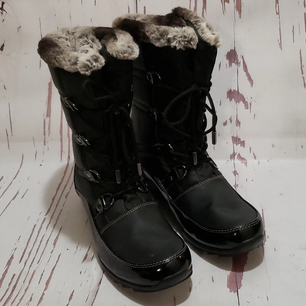 Sporto  Vlack Pull Up And Laces Snow Wome's Boots Size 10